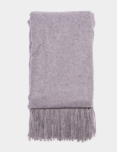 Écharpe à franges gris homme