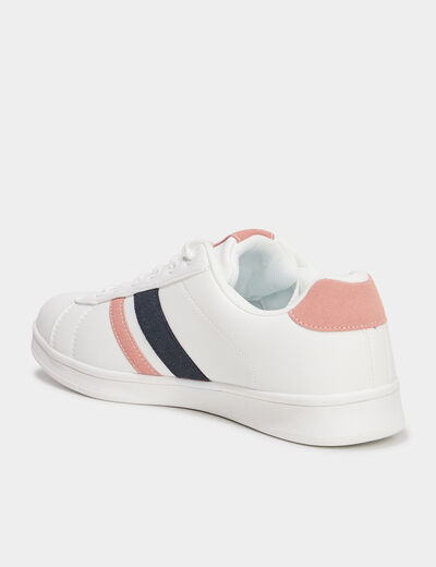 Tennis &agrave; lacets blanc femme