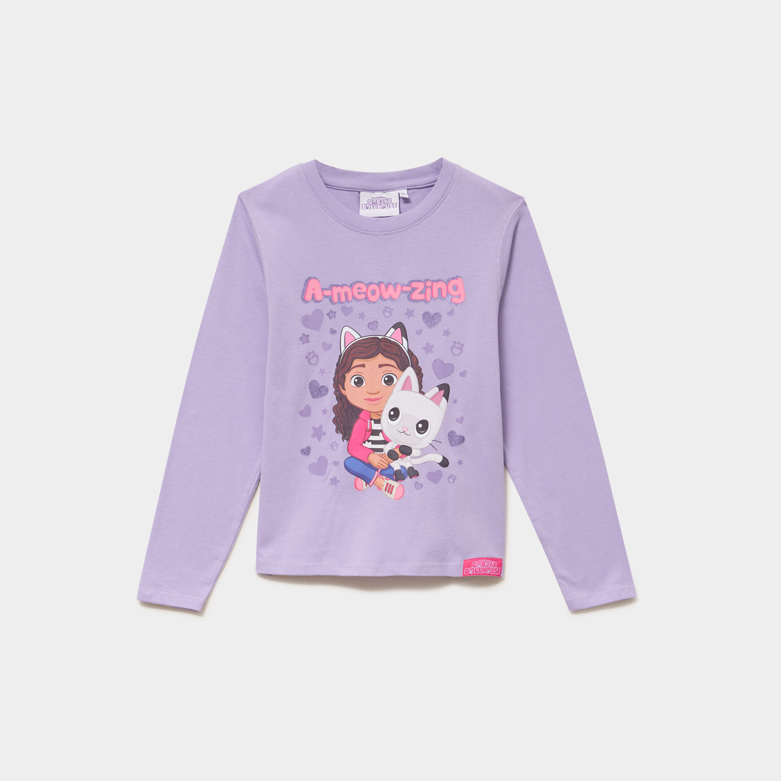 T-shirt Gabby et la maison magique mauve fille