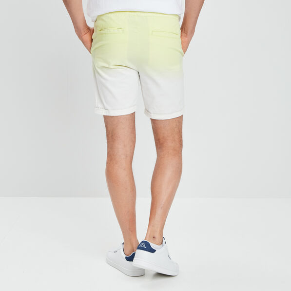 Bermuda straight à coulisse jaune clair homme