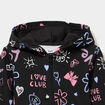 Sweat zipp&eacute; &agrave; capuche noir fille