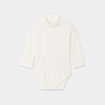 Body col roul&eacute; manches longues coton blanc b&eacute;b&eacute; gar&ccedil;on