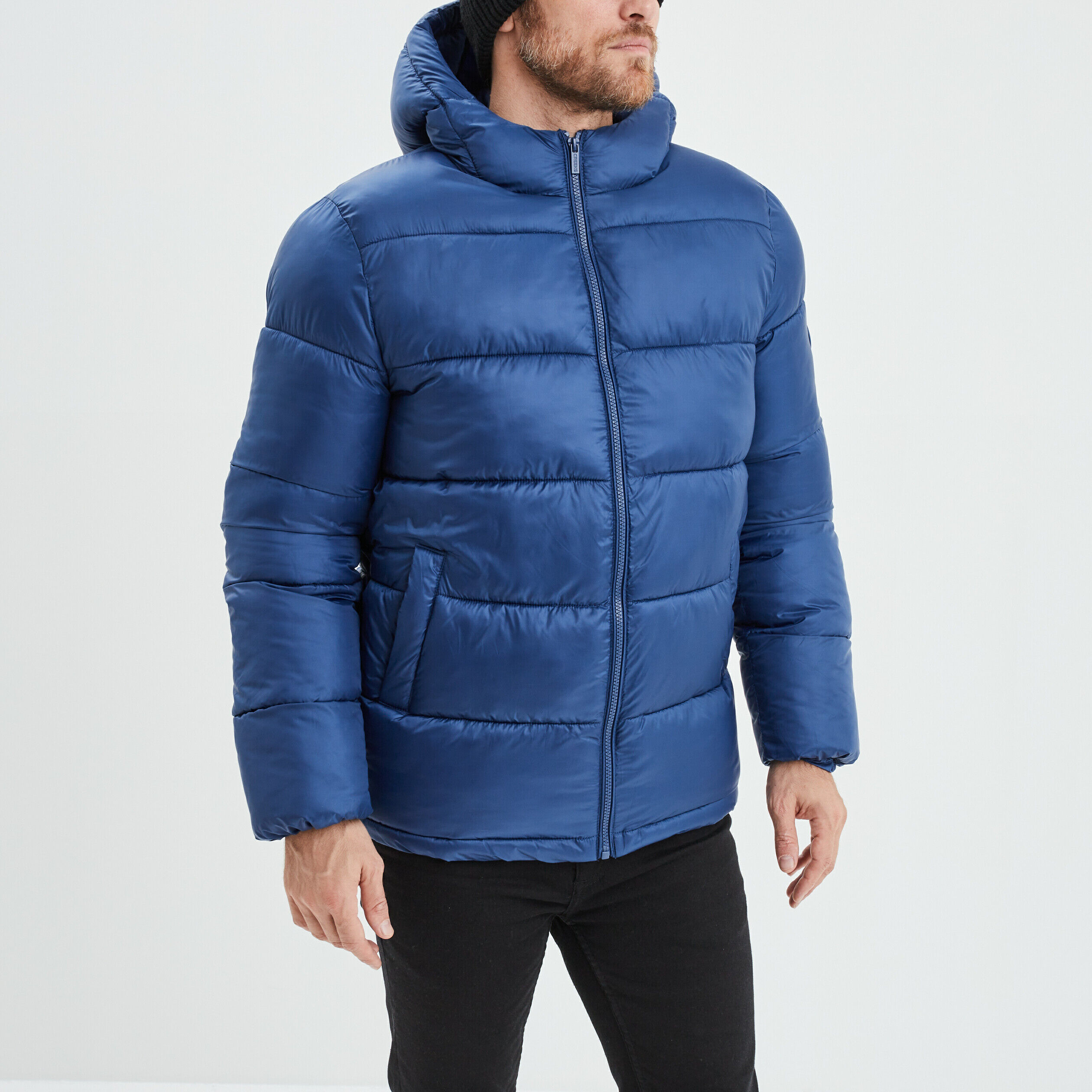 Doudoune bleu deals pas cher