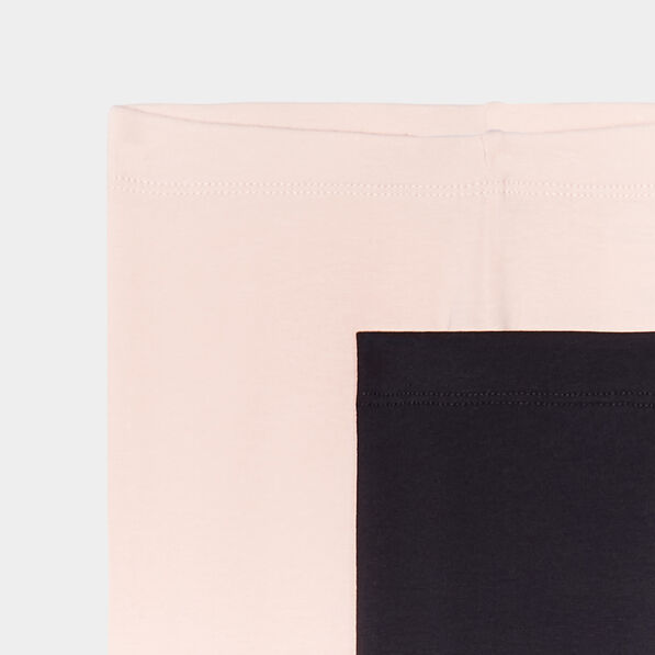 Lot 2 leggings coton rose fille