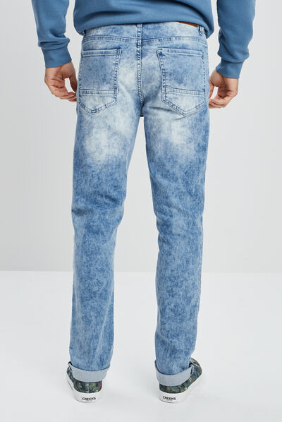 Jeans slim 5 poches denim triple stone homme