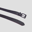 Ceinture avec boucle carr&eacute;e noir homme