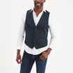 Gilet de costume droit boutonné bleu marine homme