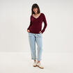Jean paperbag cropped taille &eacute;lastiqu&eacute;e denim triple stone femme