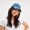 Casquette en jean coton bleu mixte