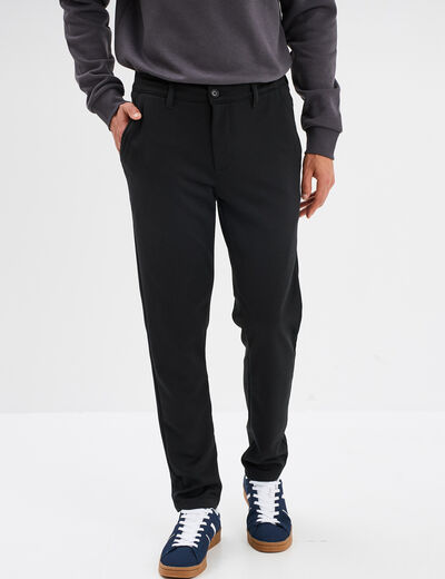 Pantalon chino slim noir homme