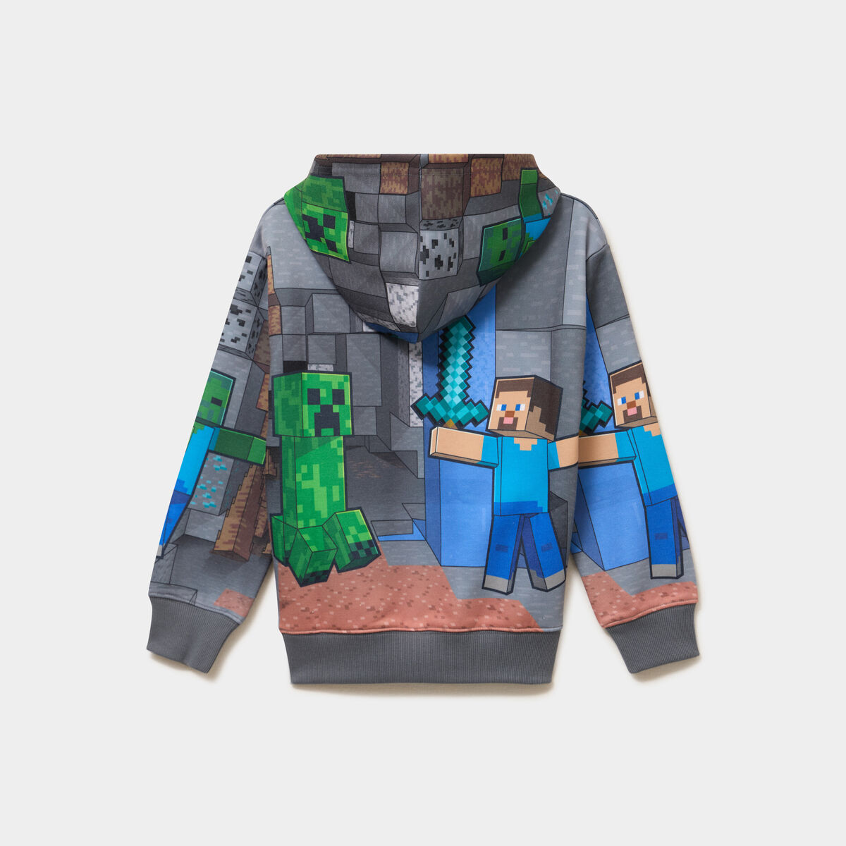 Sweat hoodie &agrave; capuche Minecraft multicolore gar&ccedil;on