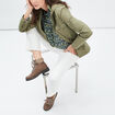 Bottines crantées taupe femme