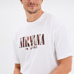 T-shirt manches courtes coton Nirvana blanc homme