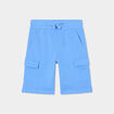 Bermuda cargo poches c&ocirc;t&eacute;s bleu lavande gar&ccedil;on