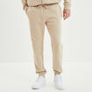 Pantalon jogging droit molleton beige homme