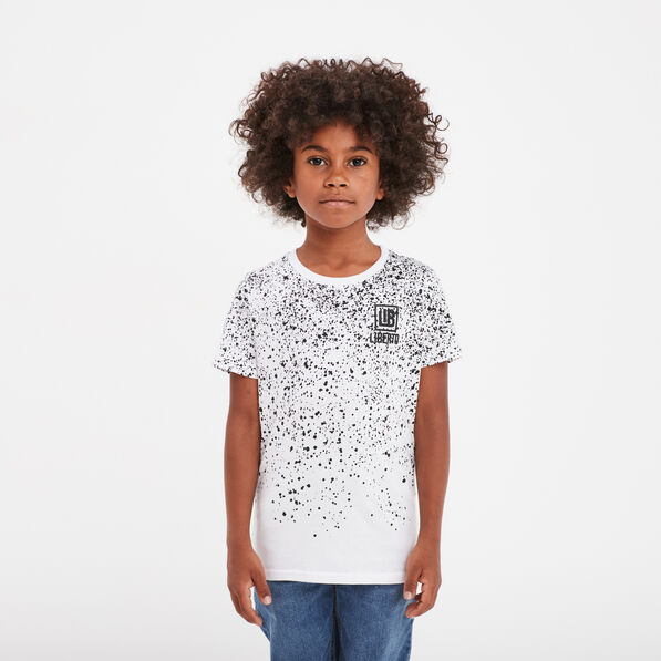 T-shirt manches courtes coton Liberto blanc garçon