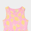 Robe patineuse sans manches coton rose fille