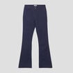 Pantalon bootcut taille haute bleu marine femme