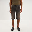 Bermuda short en jean regular denim noir homme
