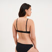 Soutien-gorge push-up triangle noir femme