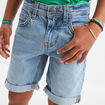 Bermuda jean straight taille &eacute;lastique denim triple stone gar&ccedil;on