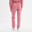 Pantalon jogging droit molleton vieux rose femme