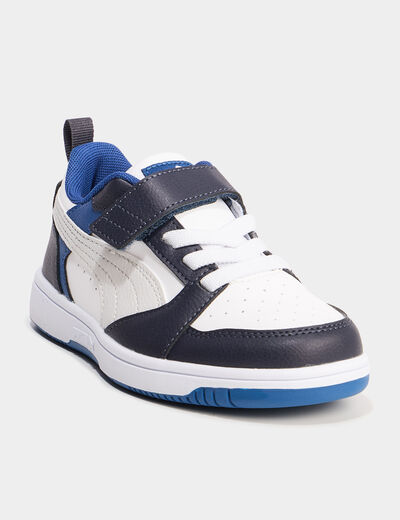 Tennis basses &agrave; lacets Puma Rebound V6 bleu fonc&eacute; gar&ccedil;on