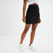 Jupe courte ajust&eacute;e fendue noir femme