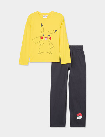 Ensemble pyjama pantalon Pokémon Pikachu jaune garçon