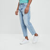 Jeans droit denim bleach homme