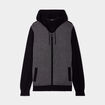 Sweat zippé à capuche coton Liberto noir homme