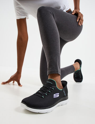 Baskets running Slip-ins* Skechers noir femme