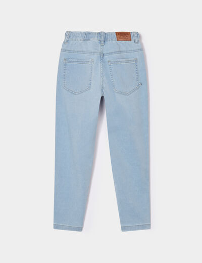 Jean stretch jogger taille élastiquée denim triple stone garçon
