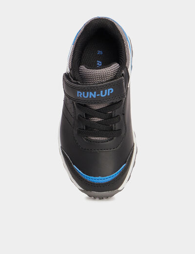Baskets running à scratchs RUN-UP bleu garçon