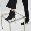 Bottines chelsea à talons noir femme