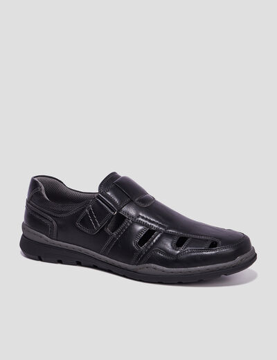 Sandales à scratchs noir homme