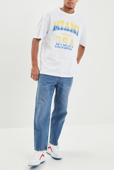 Jeans relaxed Creeks denim stone homme