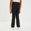 Pantalon tregging flare en molleton noir fille