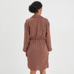 Robe col cache-coeur avec noeud rose fushia femme