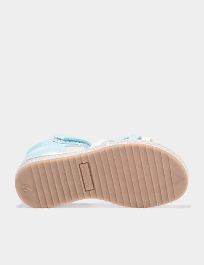 Sandales multibrides Reine des neiges bleu fille