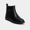 Bottines avec boucles et talons 2 cm noir femme