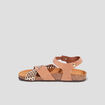 Sandales brides crois&eacute;es en cuir Creeks marron femme