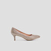 Escarpins &agrave; talons paillet&eacute;s couleur or femme