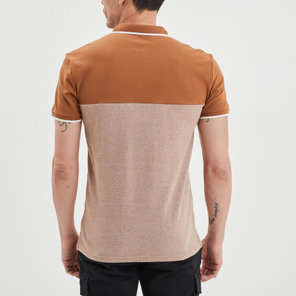 polo manches courtes coton creeks marron homme Polo manches courtes coton Creeks marron homme