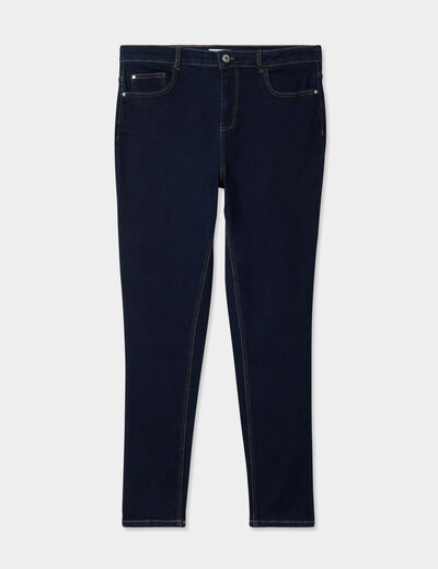 Jeans skinny 7/8ème taille haute denim brut femme grande taille