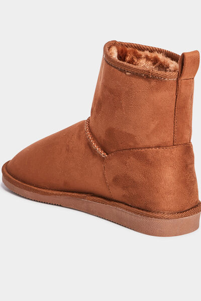 Bottines fourrées marron femme