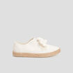 Tennis en toile avec noeuds blanc femme
