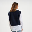 Veste sans manches bleu fonc&eacute; femme