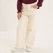 Pantalon large 5 poches coton Creeks creme fille