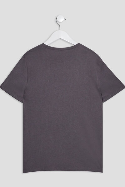 T-shirt manches courtes gris foncé homme